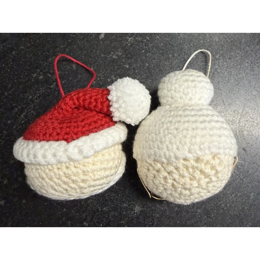 Handmade crochet santa